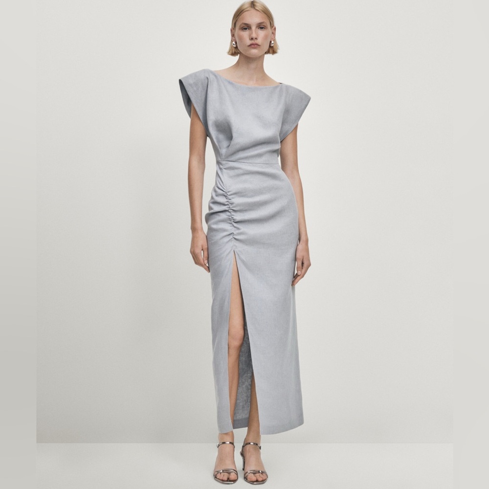 NWT Massimo Dutti Studio 100% Linen Dress - Made in Spain